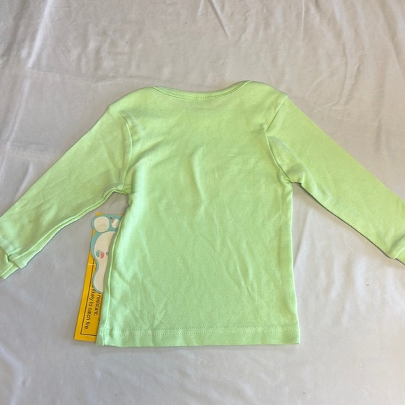 Baby Mode - NWT - Vibrant Green Long Sleeve Tee with Playful Graphic - Picture 4 of 4